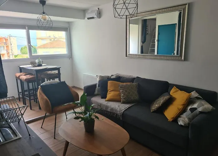 Appartement T2 27m² meublé vue mer, 50m de la plage